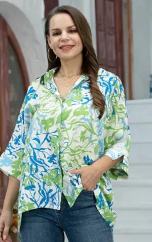 Mary Anne's Abstract Print Shirt - Two Colours