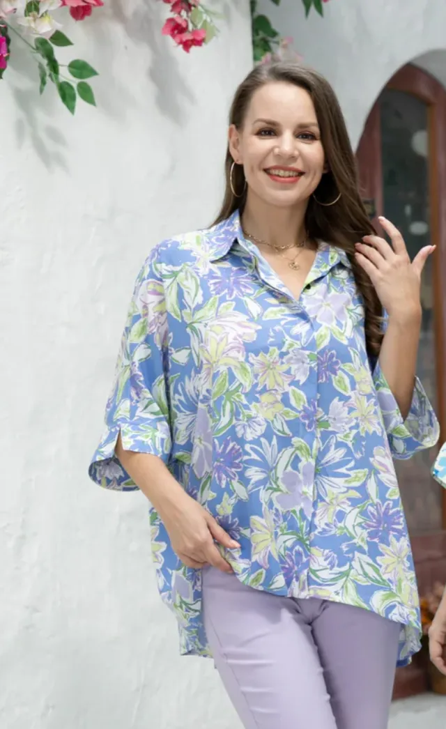 Mary Anne's Abstract Print Shirt - Two Colours