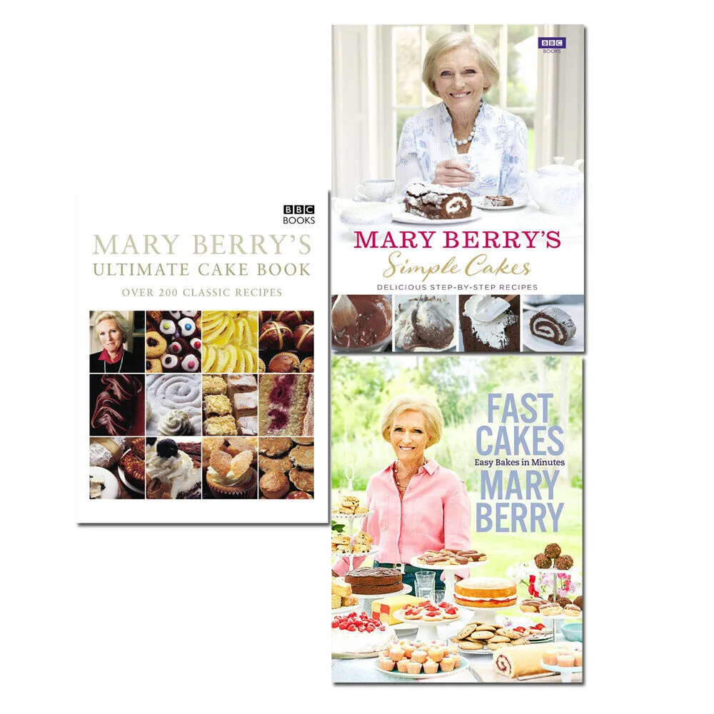 Mary Berry 3 Books Collection Set Simple Cakes, Fast Cakes, Ultimate Cake Book