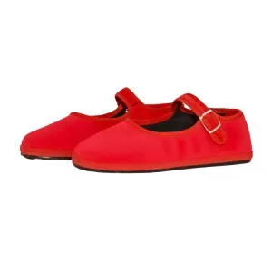 Mary Jane bimba velluto Rosso