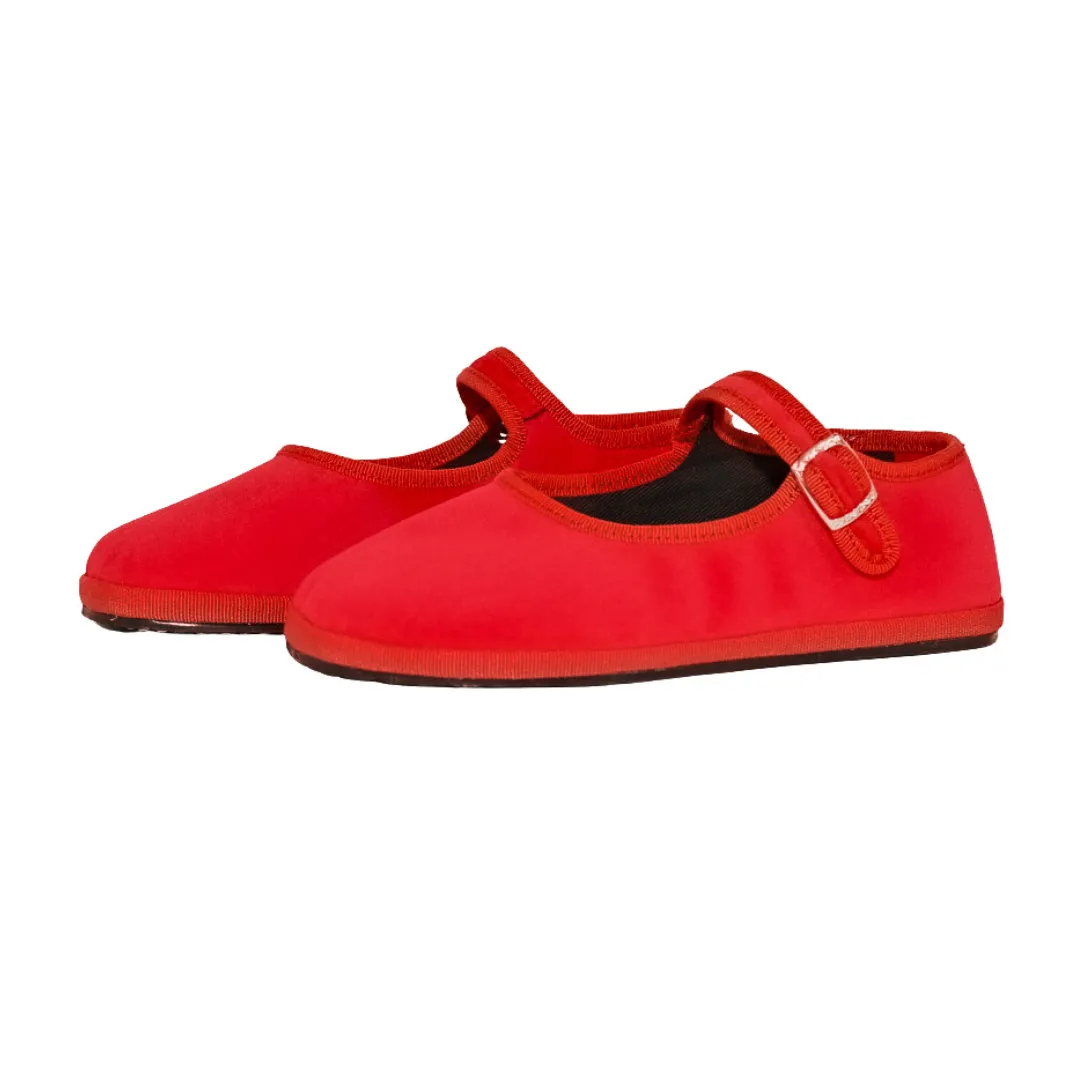 Mary Jane bimba velluto Rosso