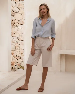 Mary - Linen Shirt in Light Blue