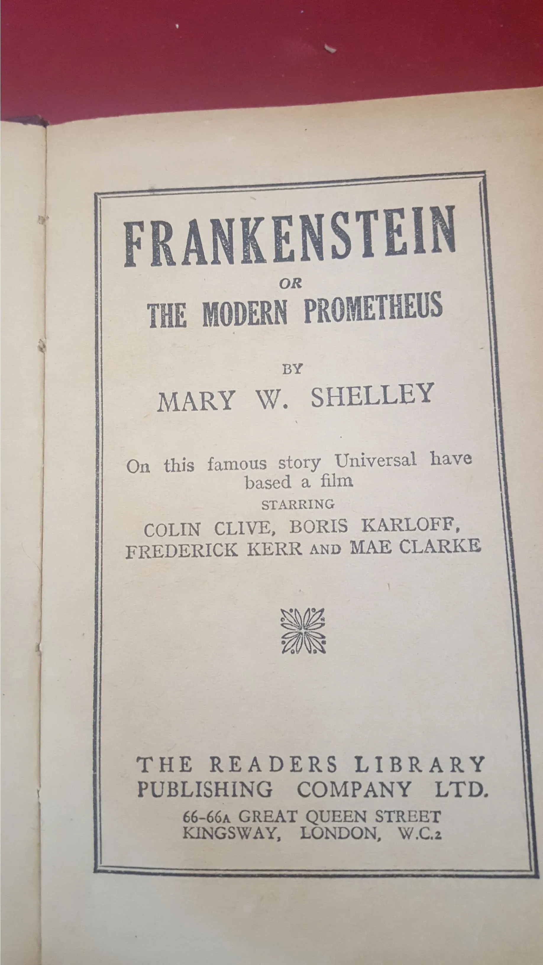 Mary W Shelley - Frankenstein, The Readers Library 364