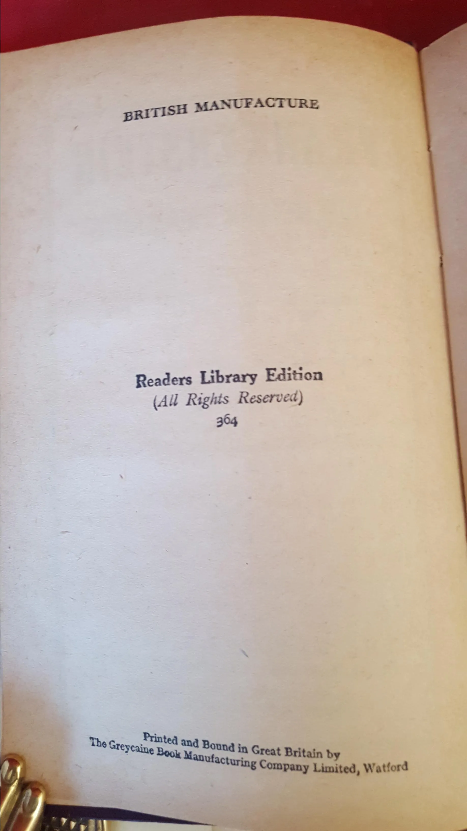 Mary W Shelley - Frankenstein, The Readers Library, Book Number 364, 1931?