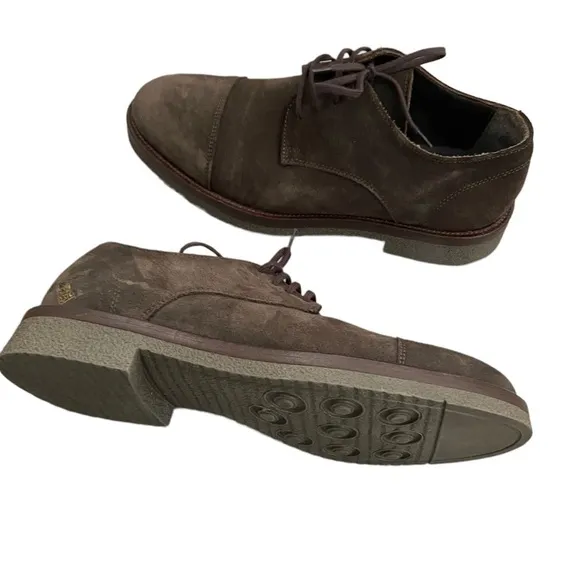 Men! New Florsheim Lace Up Oxford Shoes in Brown Suede size 9.5