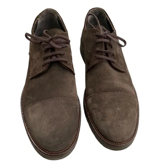 Men! New Florsheim Lace Up Oxford Shoes in Brown Suede size 9.5