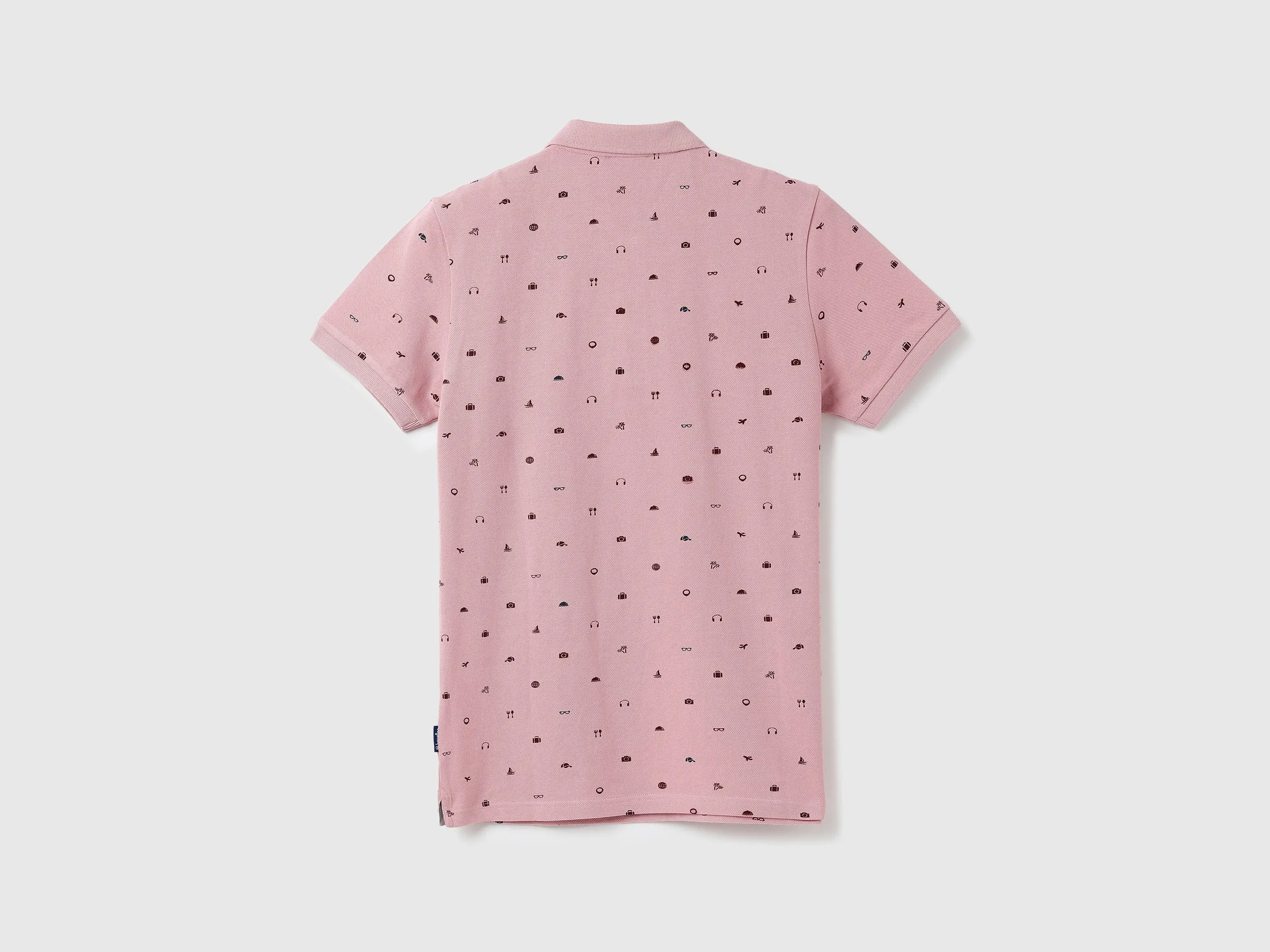 Men Printed Polo Collar T-shirt