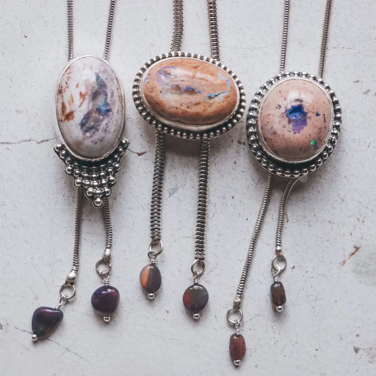 Mexican Opal Chain Bolo #2