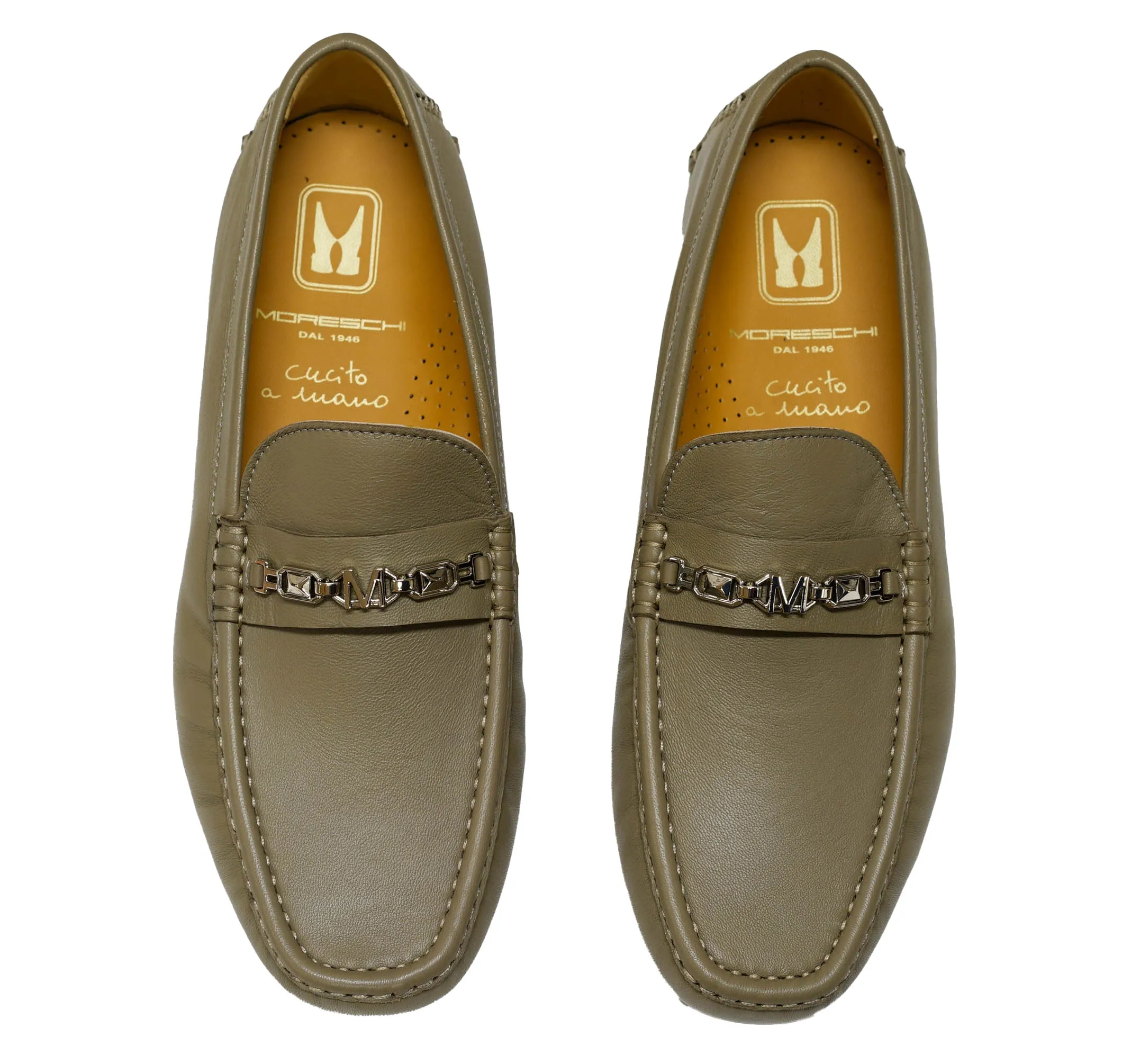Moreschi Men's Mud Leather Chain Loafer 44398 30% off