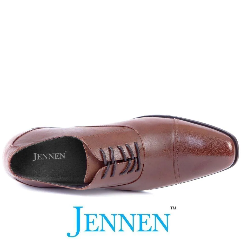 Mr. Gershwin Vegan Brown | 7cm Height Increasing Elevator Wedding Shoes