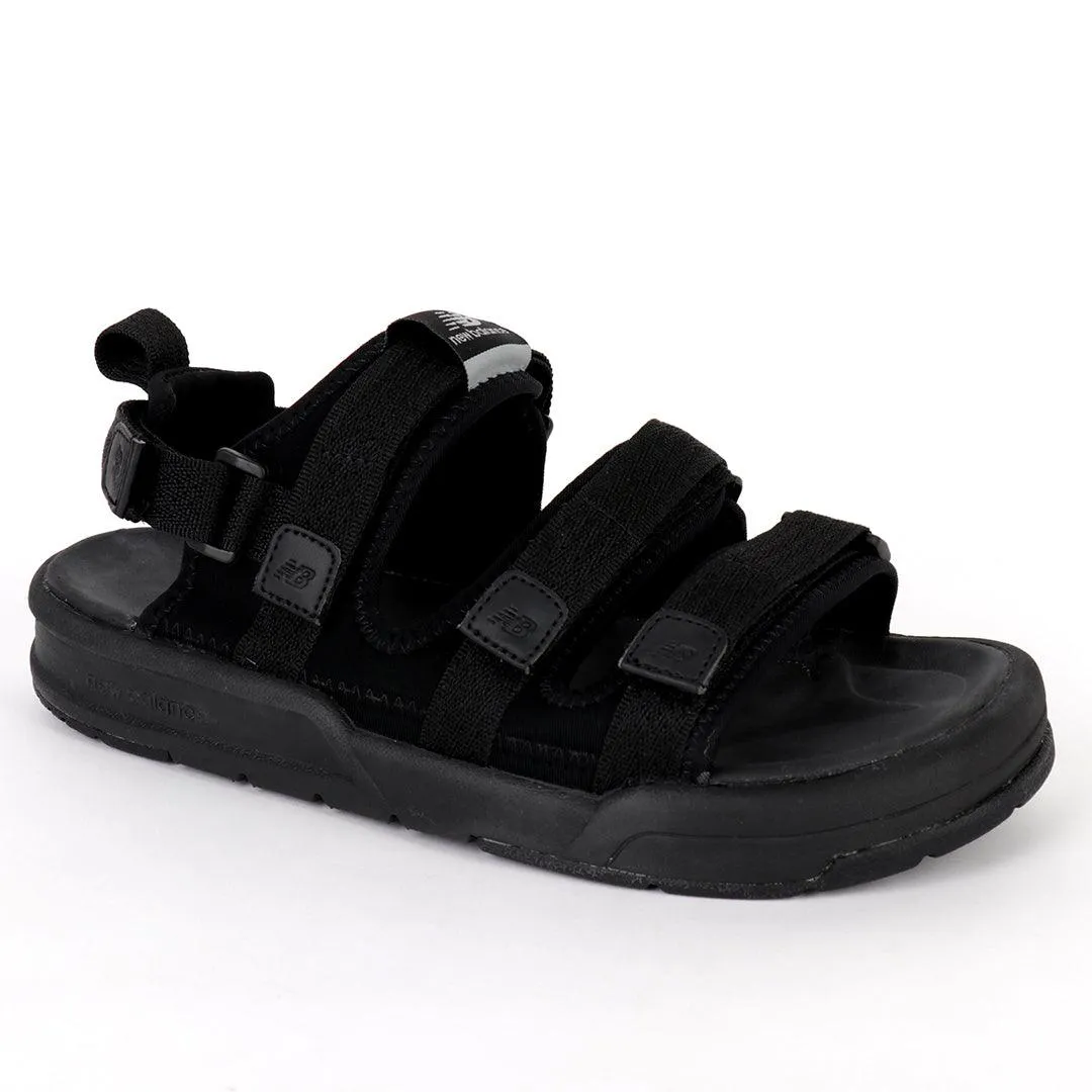 NB Three Straps All Black Sandals