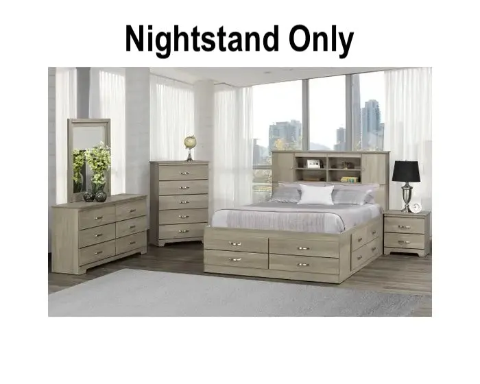 New Modern Furniture Engineered Wood 2 Drawer Nightstand in Continental Coast! Retails $228 