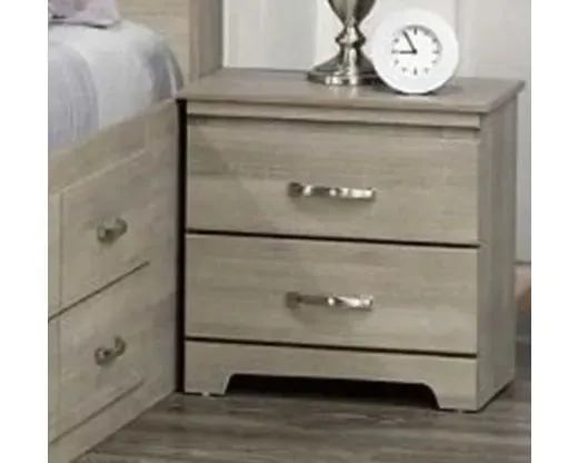 New Modern Furniture Engineered Wood 2 Drawer Nightstand in Continental Coast! Retails $228 