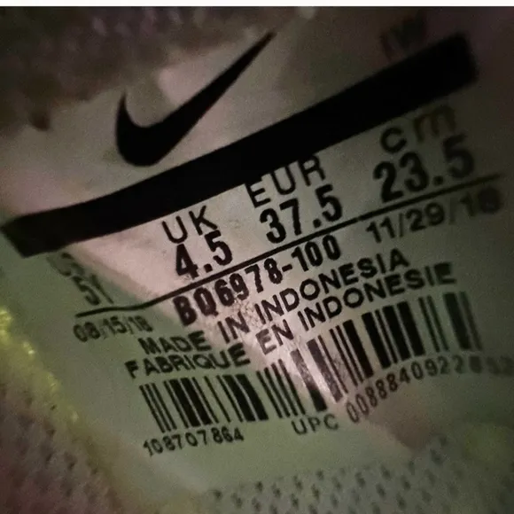 Nike Air Force 1 Kids Shoes - Orange and White