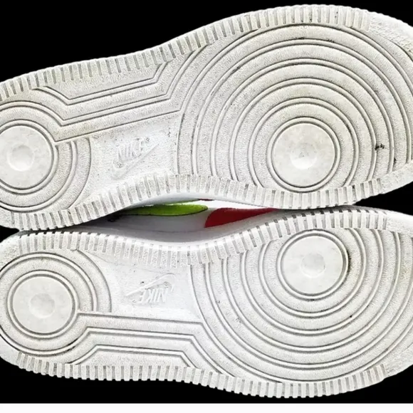 Nike Air Force 1 Kids Shoes - Orange and White
