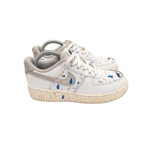 Nike Air Force 1 LV8 3 Paint Splatter-White Sail Shoes Kid's Size 1.5