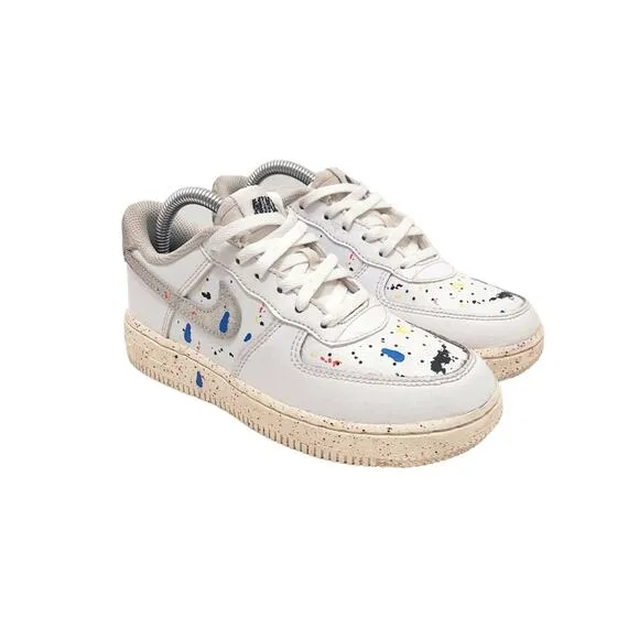 Nike Air Force 1 LV8 3 Paint Splatter-White Sail Shoes Kid's Size 1.5