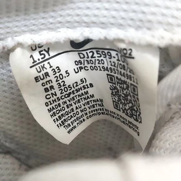 Nike Air Force 1 LV8 3 Paint Splatter-White Sail Shoes Kid's Size 1.5