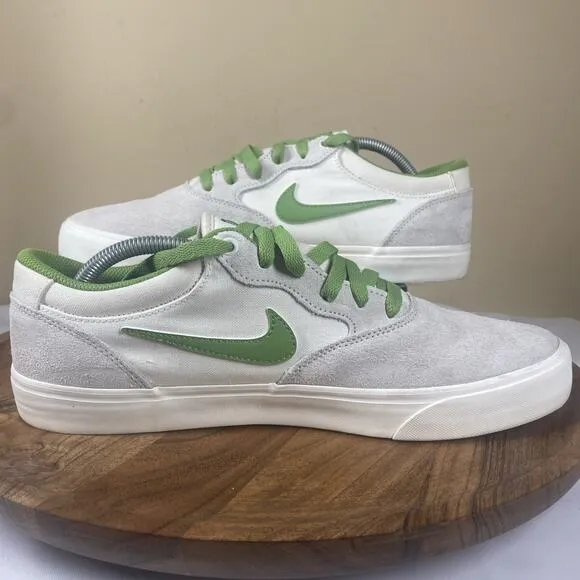 Nike SB Chron 2 Phantom Chlorophyll Mens White And Green Size 11.5 Low Top Shoes