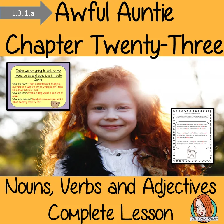 Nouns, Verbs and Adjectives Complete Lesson Awful Auntie