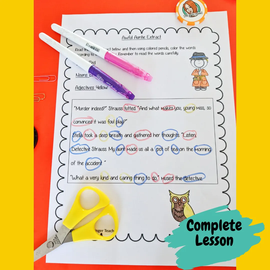 Nouns, Verbs and Adjectives Complete Lesson Awful Auntie