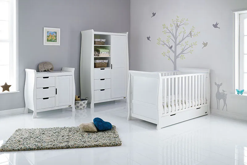 Obaby Stamford Classic Sleigh 3 Piece Room Set - White