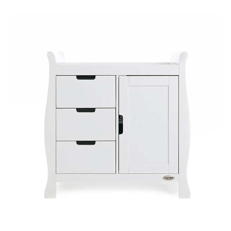 Obaby Stamford Classic Sleigh 3 Piece Room Set - White