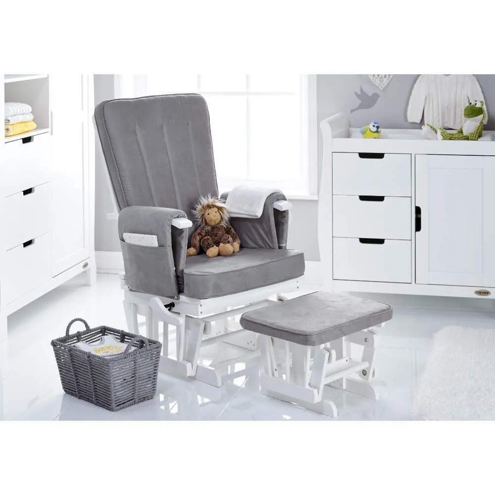Obaby Stamford Classic Sleigh 5 Piece Room Set - White