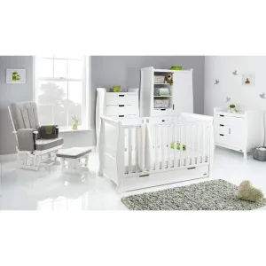 Obaby Stamford Classic Sleigh 5 Piece Room Set - White