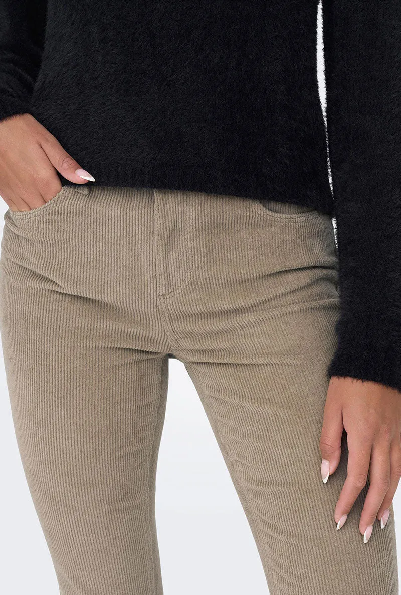 ONLY MARY FLARED MW SWEET CORD TROUSERS