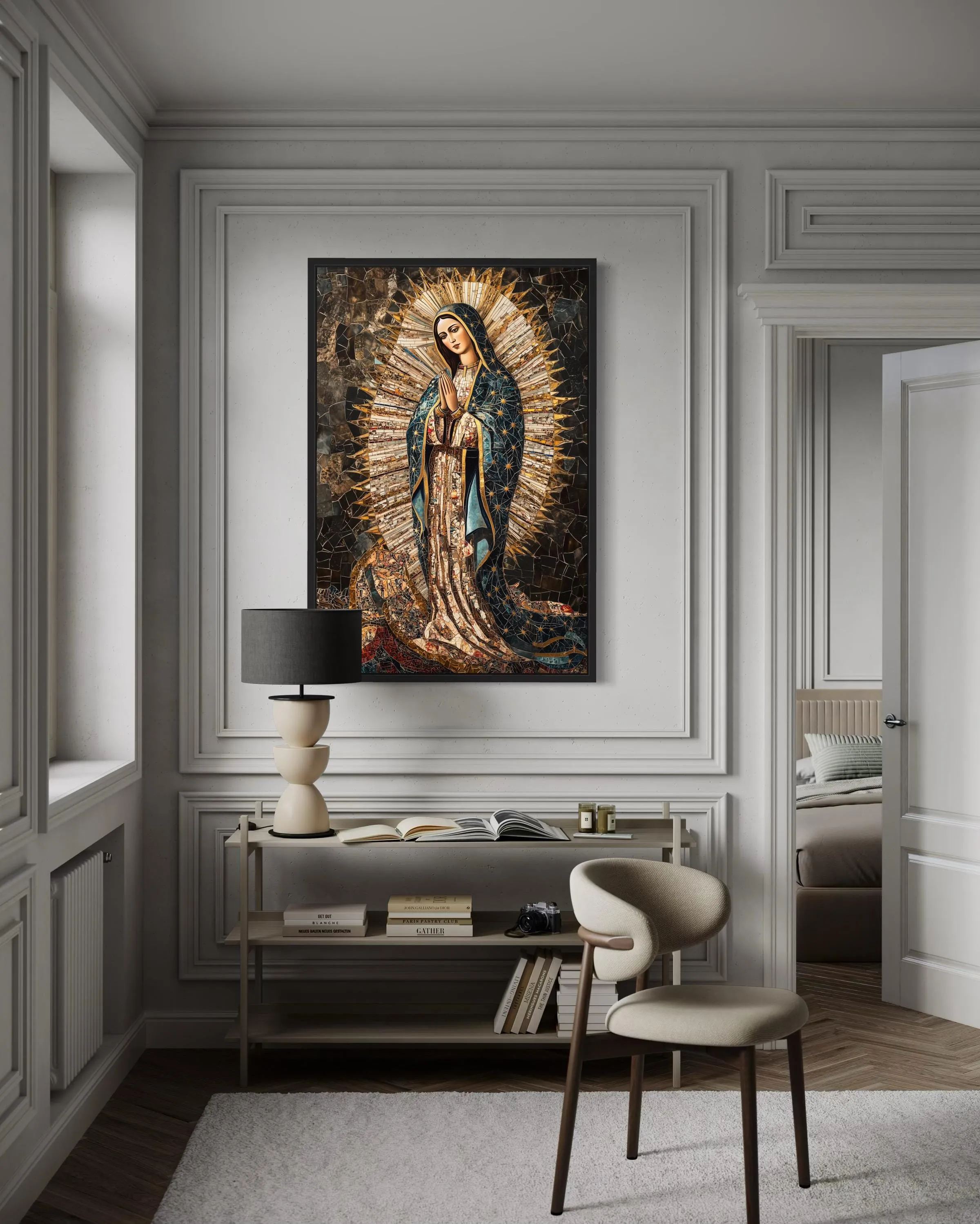 Our Lady of Guadalupe Mosaic Painting Canvas Wall Art