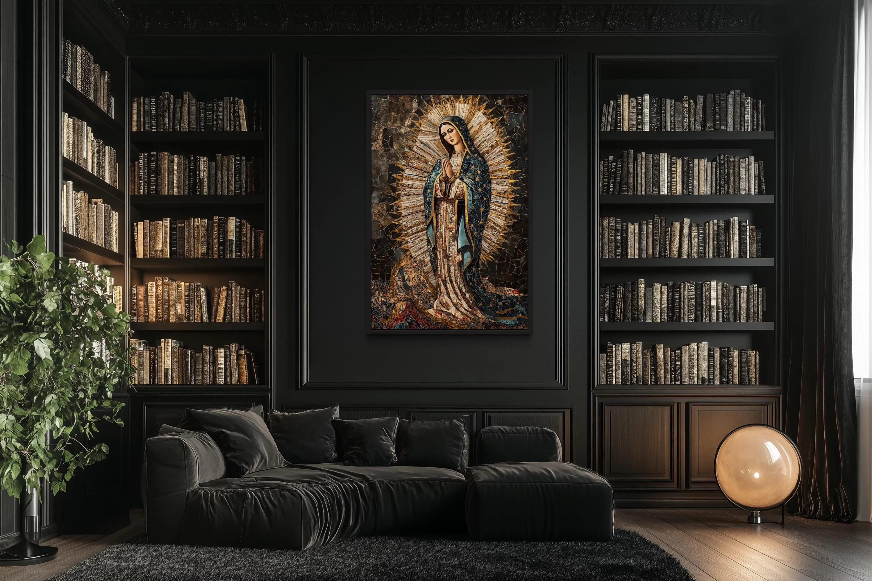 Our Lady of Guadalupe Mosaic Painting Canvas Wall Art