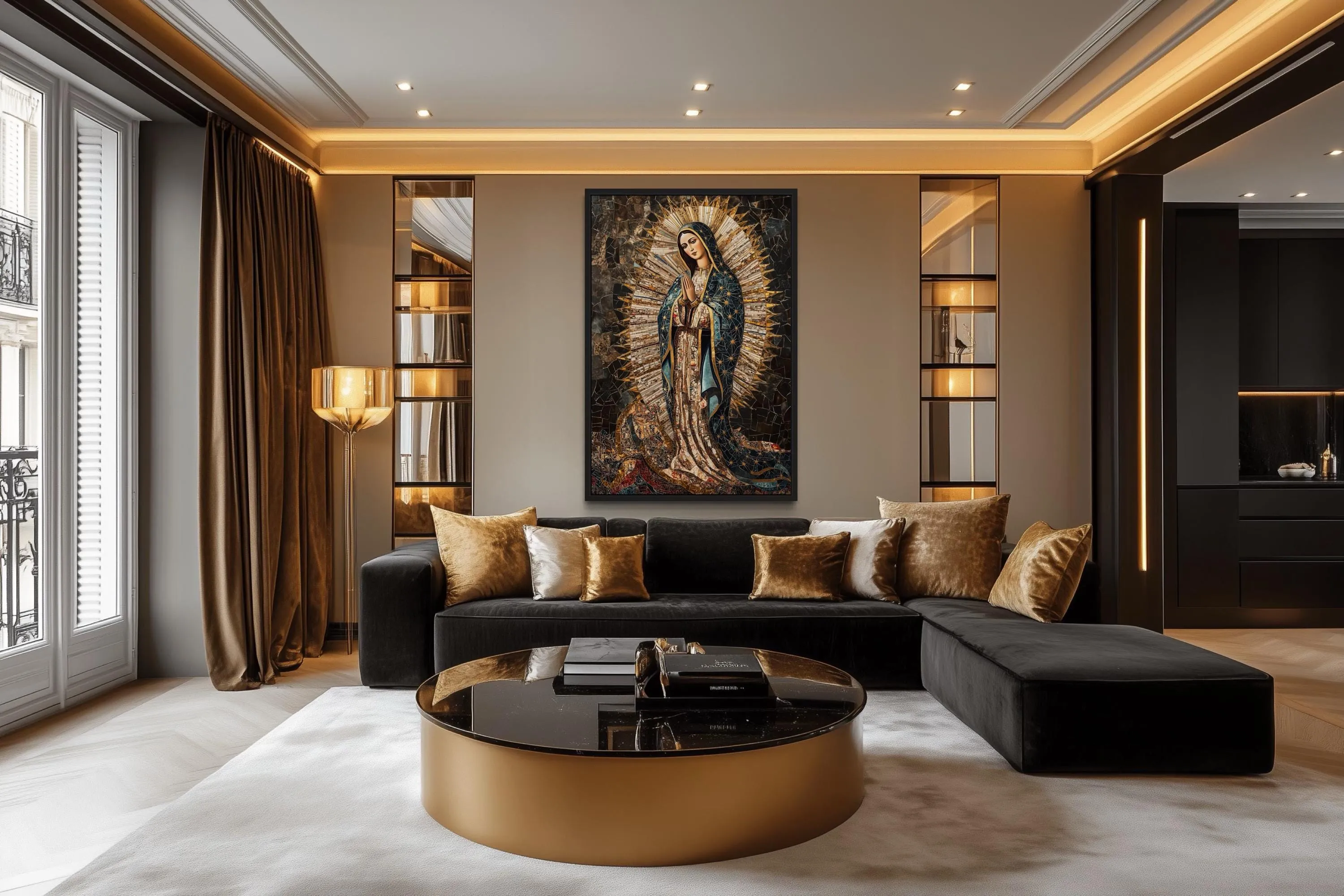 Our Lady of Guadalupe Mosaic Painting Canvas Wall Art