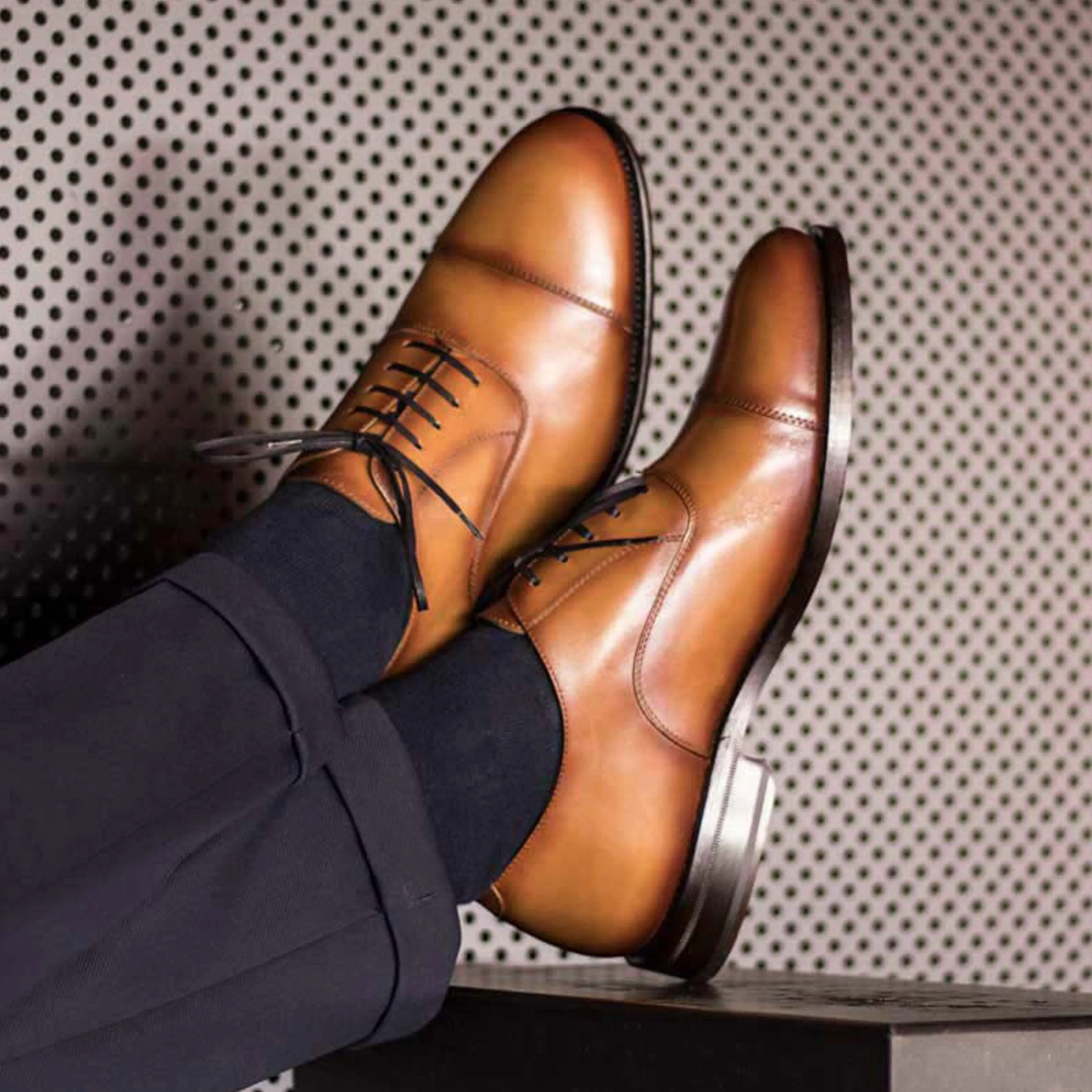 Oxford cognac box calf