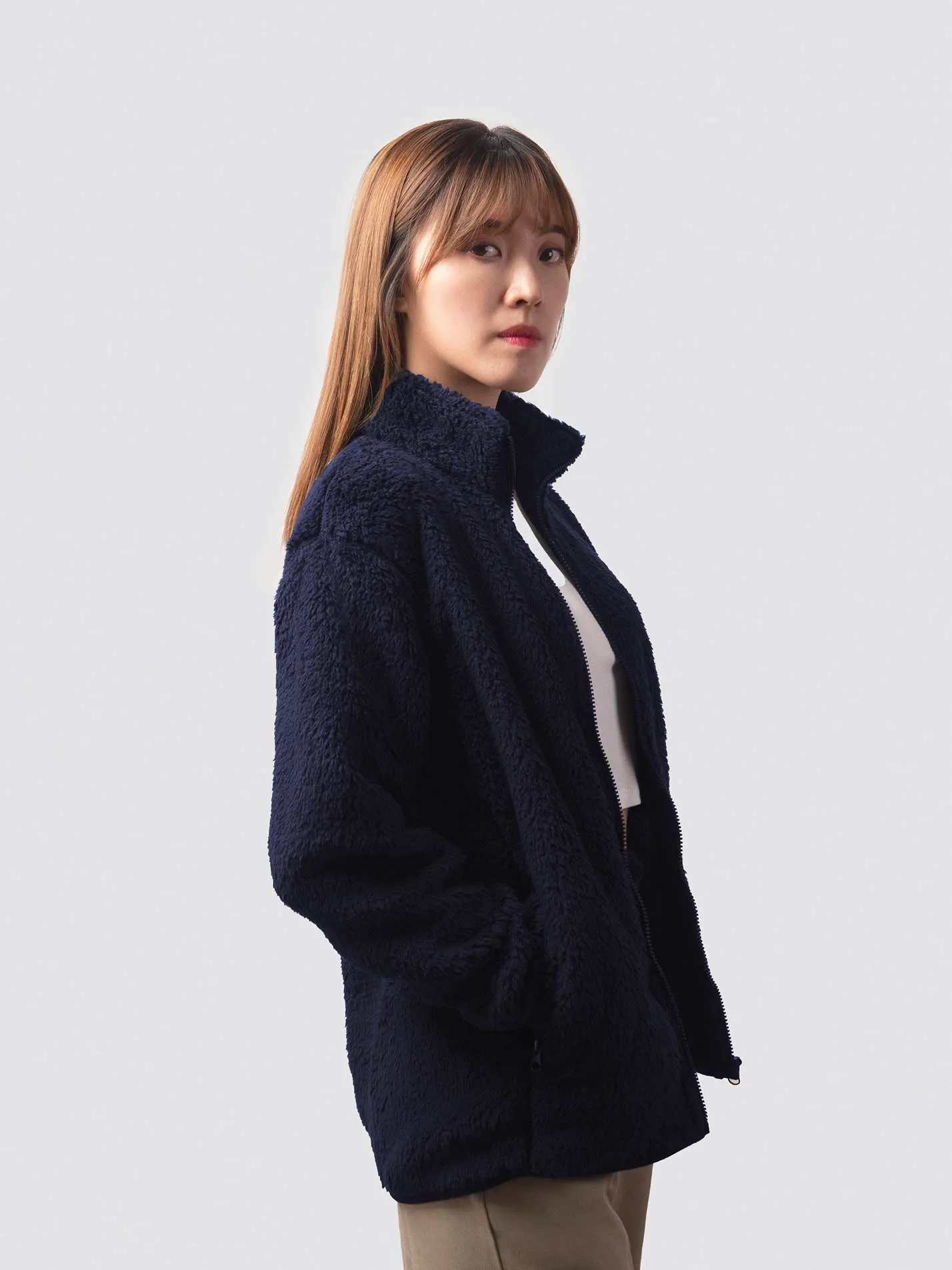Oxford Department of Oncology Unisex Sherpa Fleece Zipped Jacket