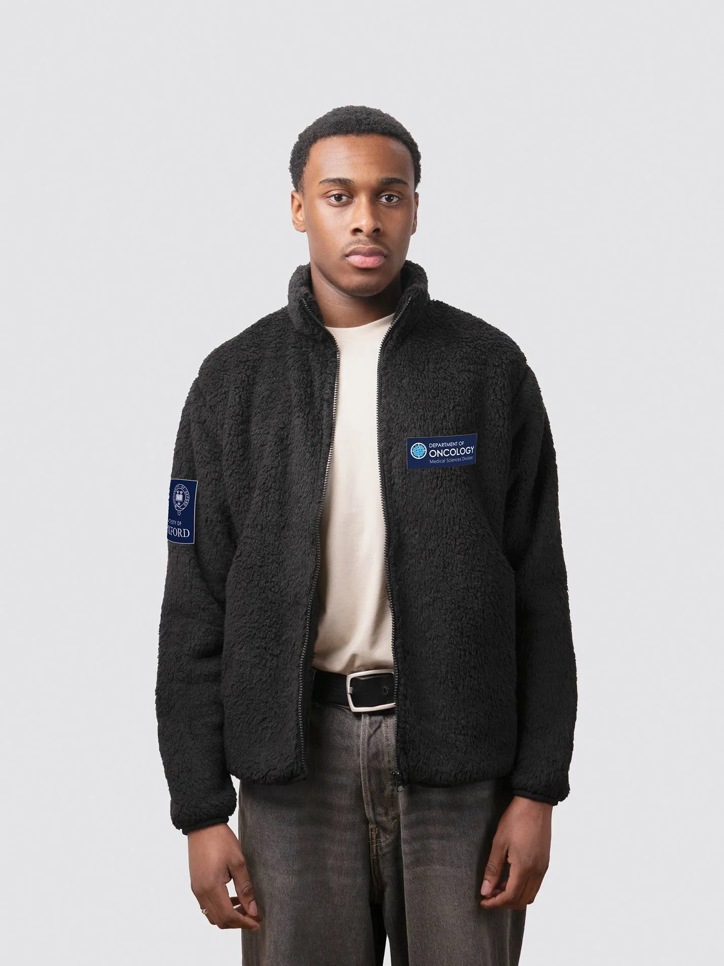 Oxford Department of Oncology Unisex Sherpa Fleece Zipped Jacket