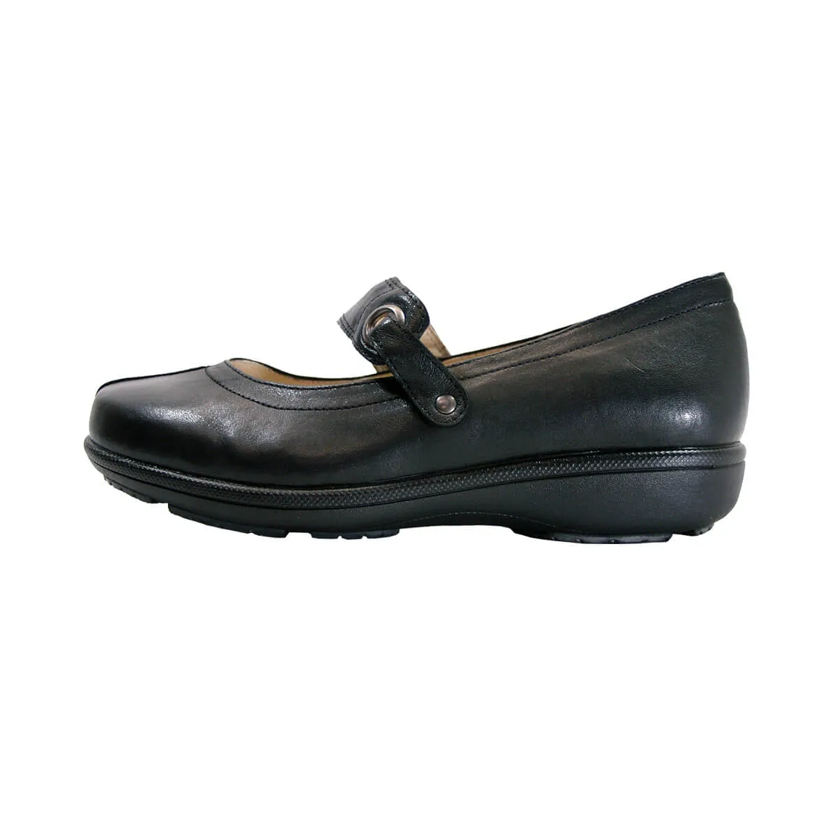 PEERAGE Deena Women's Wide Width Mary Jane Leather Shoes