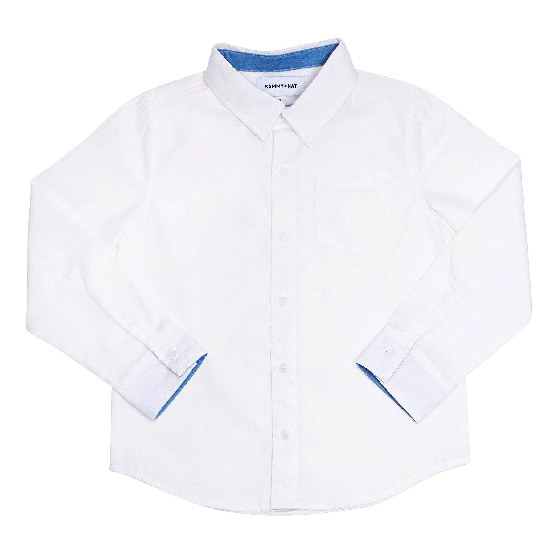 Perry Poplin Buttondown in Angel White