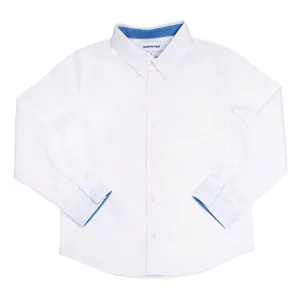 Perry Poplin Buttondown in Angel White