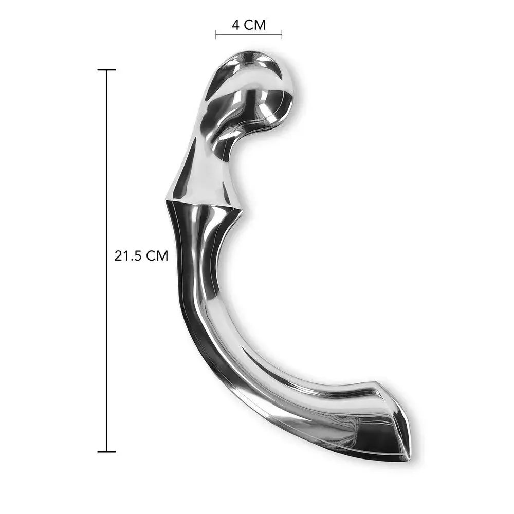 Playhouse Stainless Steel Silver Ribbed Anal Probe