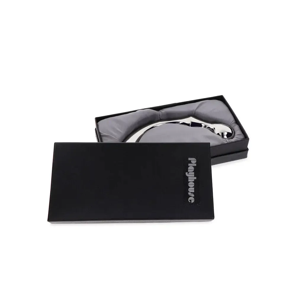 Playhouse Stainless Steel Silver Ribbed Anal Probe