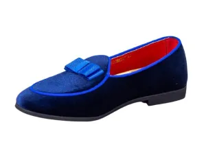 Premium Blue Loafers for men designer slip on casual / dress shoes –