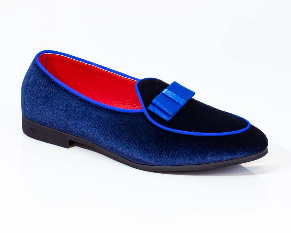 Premium Blue Loafers for men designer slip on casual / dress shoes –