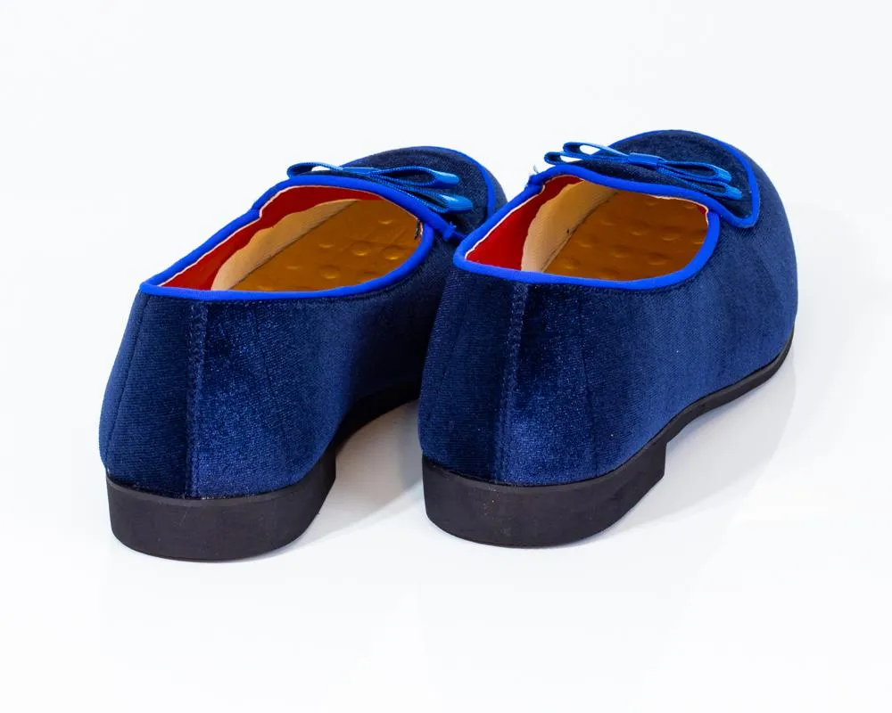 Premium Blue Loafers for men designer slip on casual / dress shoes –
