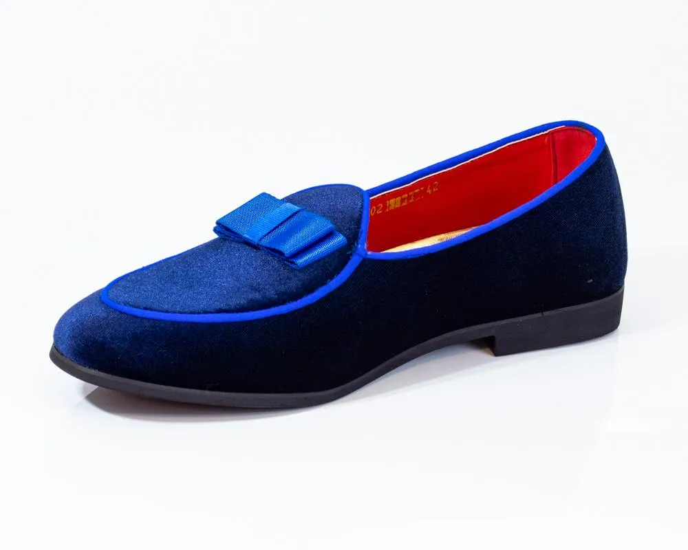 Premium Blue Loafers for men designer slip on casual / dress shoes –