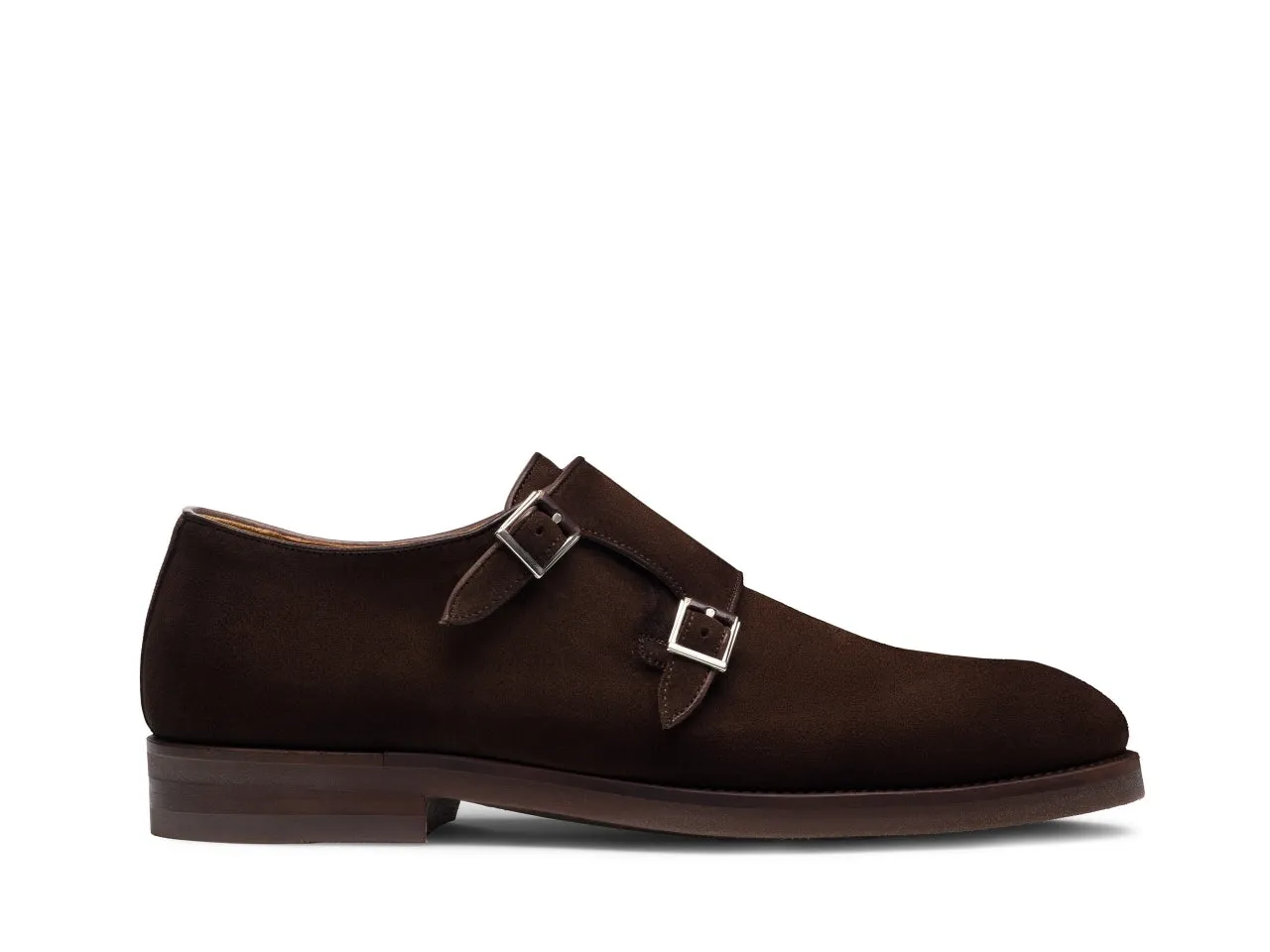 Quole Brown Suede Monk Shoes