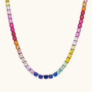 Rainbow Tennis Necklace