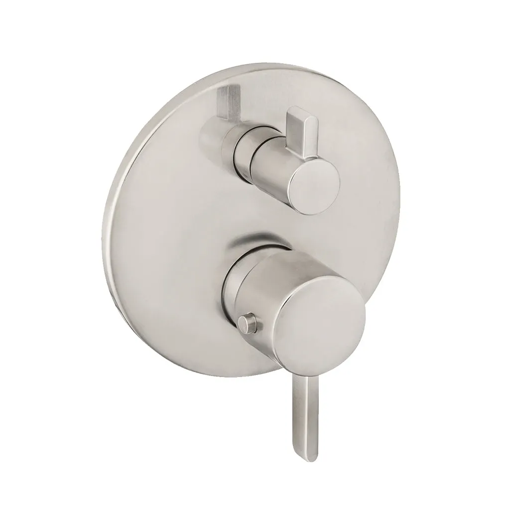 Raindance S 2-Way Thermostatic Trim Complete Shower Set - Wall Mount - 6" Brass/Brushed Nickel
