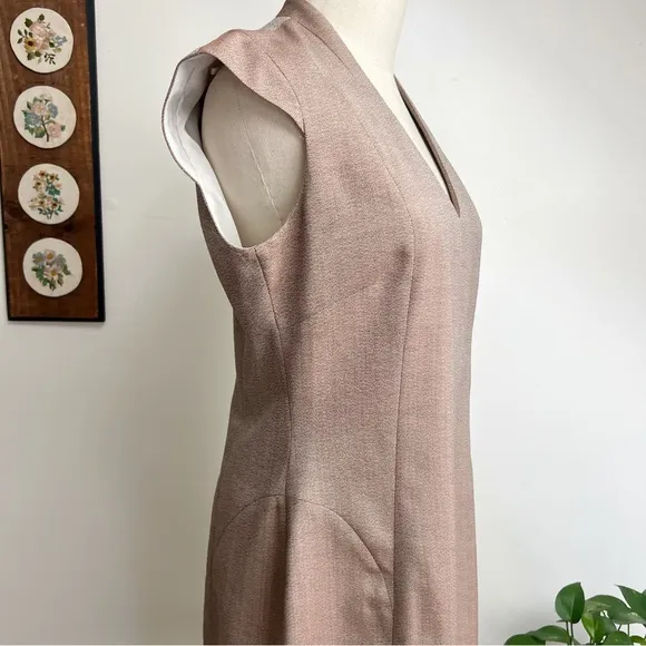REISS Turner Fitted Shift Dress in Burnt Rose size 8