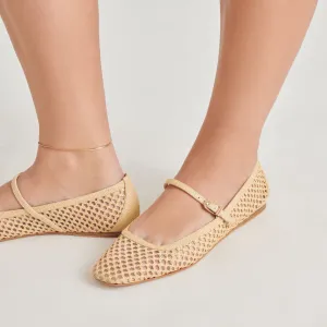 Reyes Natural Woven Raffia Ballet Flat